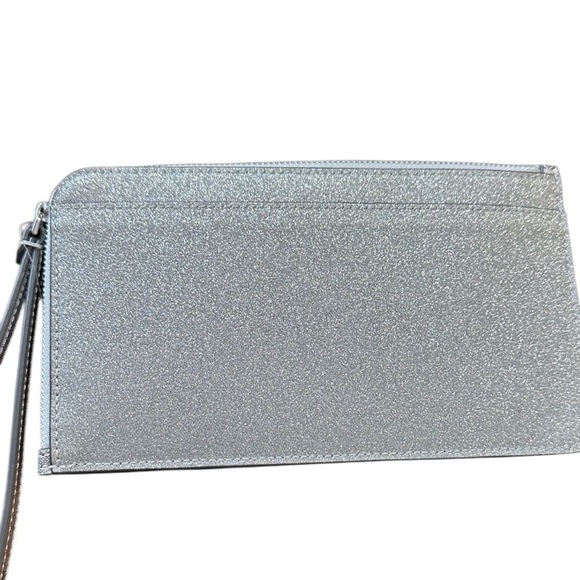 Kate Spade Metallic Silver Clutch. NWOT - Picture 2 of 6